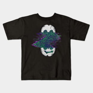 Crazy Glitch Skull - V.one Kids T-Shirt